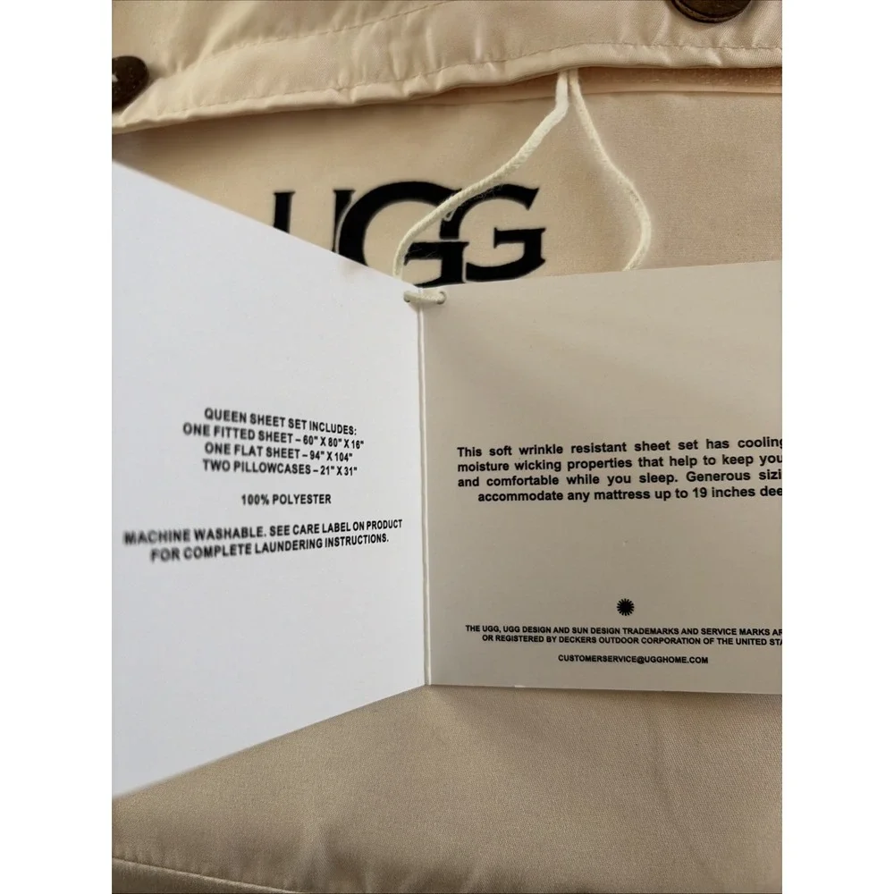 New UGG Haven Queen Sheet Set 4 PCS Cooling Technology Haven Solid